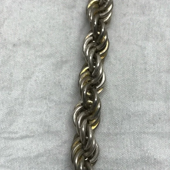 Sterling Silver 925 Milor Thick Heavy rope necklace 24 in